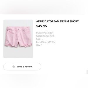 Aerie PINK STRETCHY DENIM SHORTS. SO CUTE